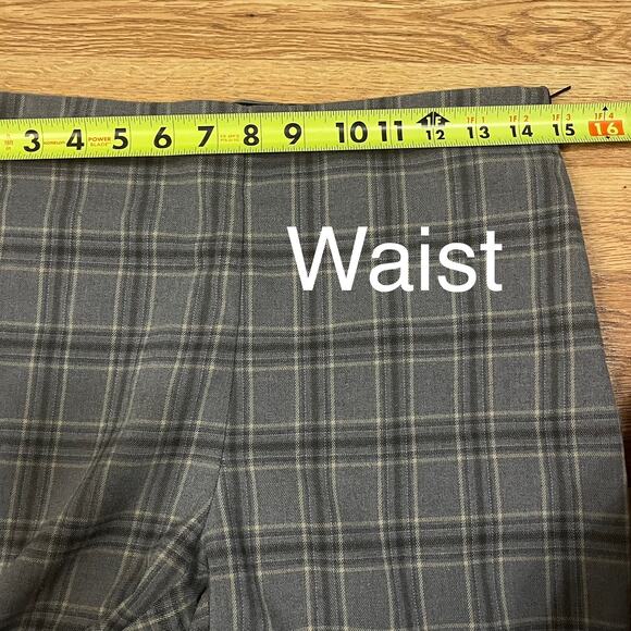 Nine West Plaid High Rise Skinny Ankle Pants Size 8 preppy academia office siren - Picture 9 of 11